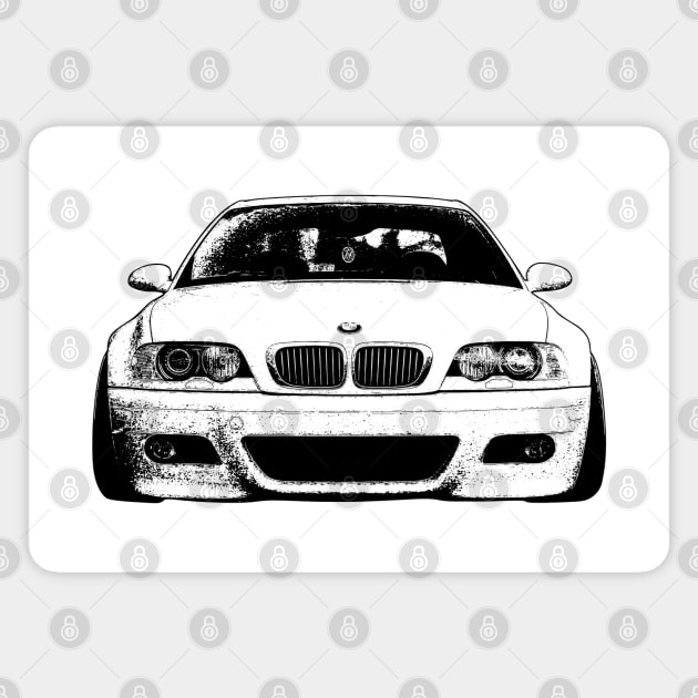 BMW E46 Sketch Art Magnet by KAM Std